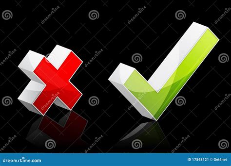 Yes and no signs stock vector. Illustration of select - 17548121