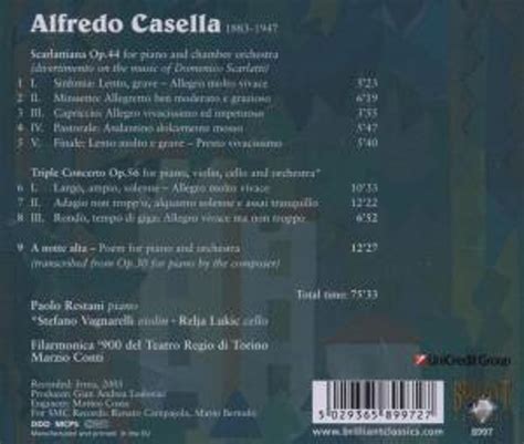 Alfredo Casella: Tripelkonzert op.56 für Klaviertrio & Orchester (CD