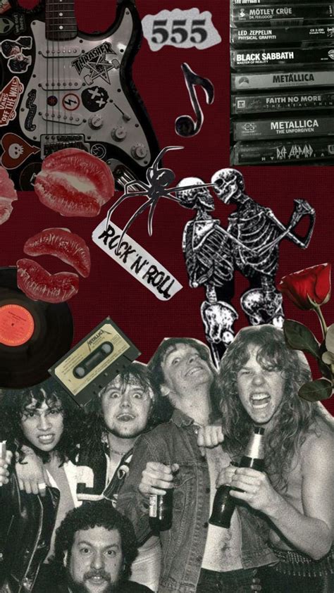 Metallica Rock Darkachademia Aesthetic Collage Rock Collage