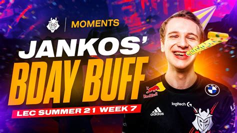 Jankos Birthday Buff LEC 2021 Summer Week 7 Moments YouTube