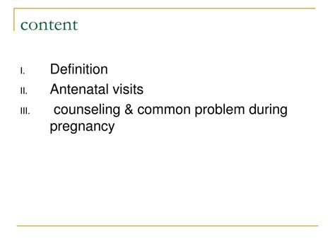 Ppt Antenatal Care And Counseling Powerpoint Presentation Free Download Id4507741