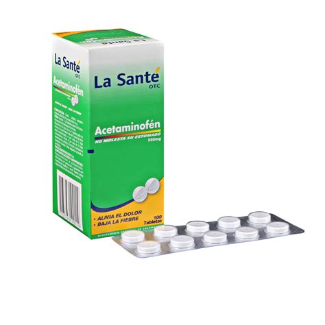 La Santé Acetaminofén Paracetamol 500 Mg