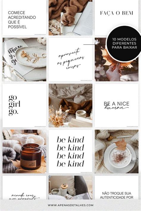 30 Templates Gratuitos Para Instagram Feed Apenas Detalhes