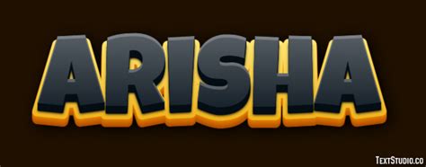 Arisha Текстовый эффект и дизайн логотипа Имя