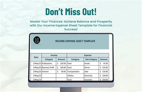 Income Expense Sheet Template in Apple Numbers, Pages, Word, Google Docs, Excel, Google Sheets ...