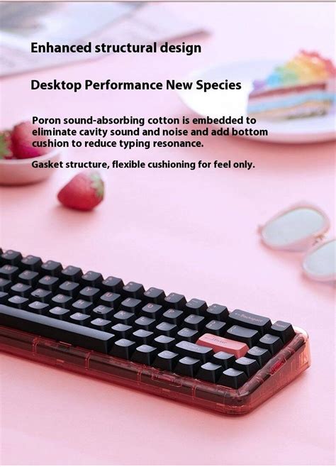 Melgeek Mojo Black Pigeon Bluetooth Wireless Mechanical Keyboard Transparent Hot Swappable Rgb
