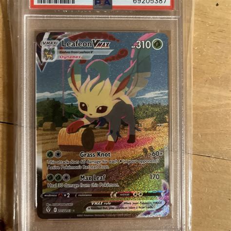 Mavin PSA 10 Leafeon VMAX Alt Art 205 Pokemon TCG Evolving Skies