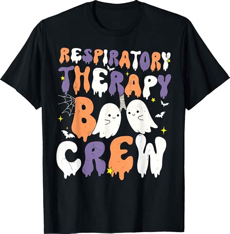 Hot Kiraa Tee With Retro Respiratory Therapy Boo Crew Ghost Rt Nurse Halloween S 5Xl T Shirt