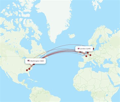 All Flight Routes From Dulles To London Iad To Lhr Flight Routes