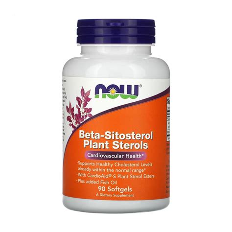 Диетическая добавка в гелевых капсулах NOW foods Beta-Sitosterol Plant ...
