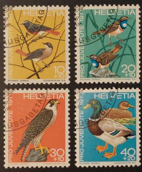 1971 Pro Juventute J236 J239 ʘ ET Stempel gummiert Kat 2 Kaufen