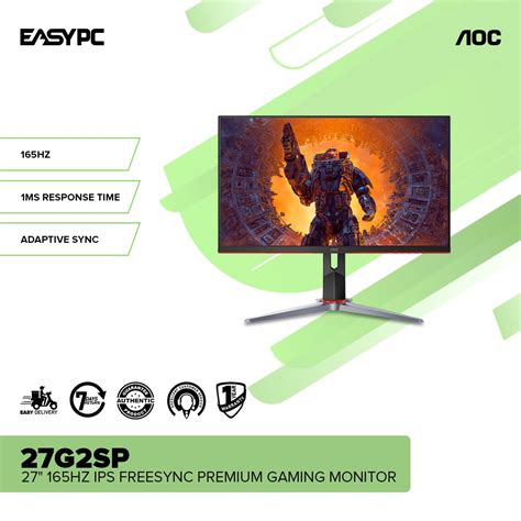 Easypc Aoc 27g2sp 27 165hz Ips Freesync 1ms 165hz Adaptive Sync