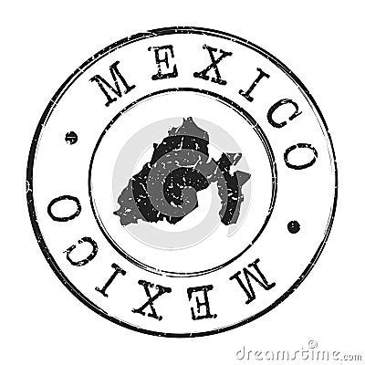 Capital Of Mexico Map Postmark A Silhouette Postal Passport Stamp