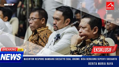 Masinton Respons Bambang Soesatyo Soal Jokowi Bisa Berujung Seperti