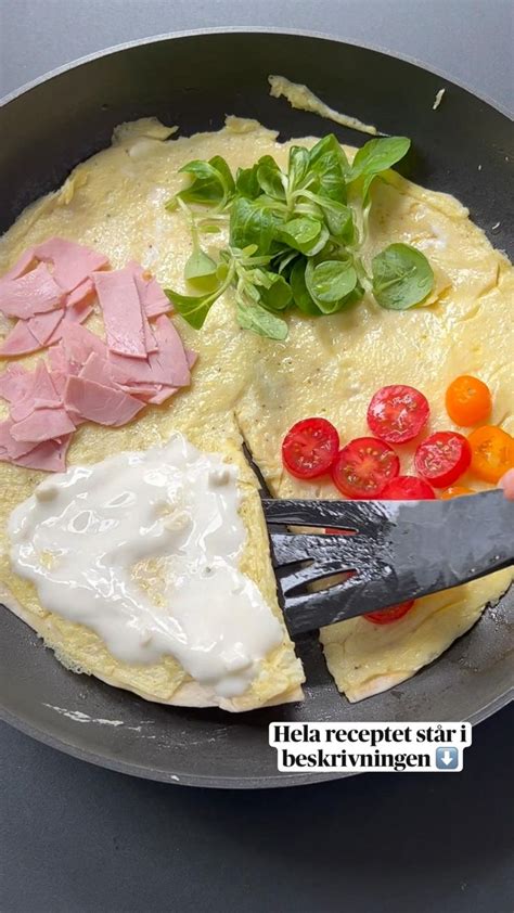 Omelettwrap En Snabb Och Enkel Lunch Eller Middag Perfekt Mat Till