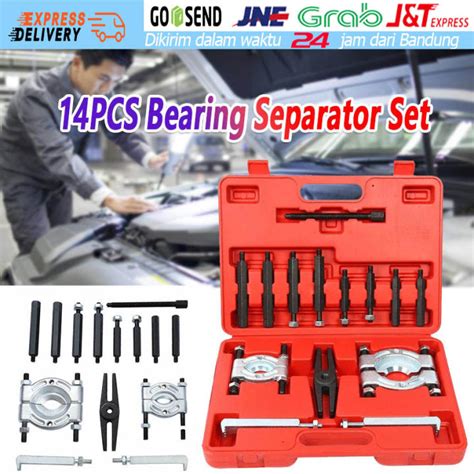 14PC Bearing Separator Set Mechanical Double Disc Pull Type Disc Puller