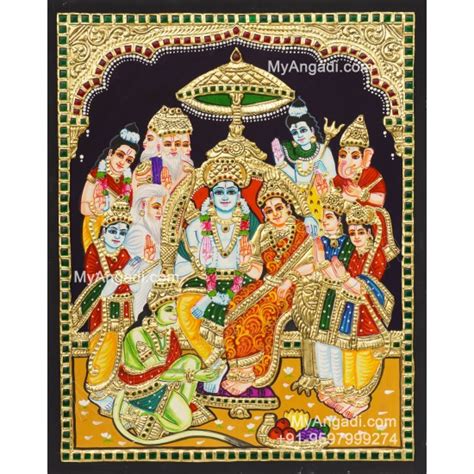 Ramar Pattabhishekam Tanjore Painting Buy Tanjore Paintings Online