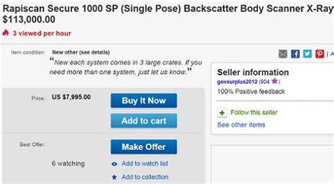 Nude O Scopes On EBay Buy Your Own Security Theatre At A Deep Discount View From The Wing