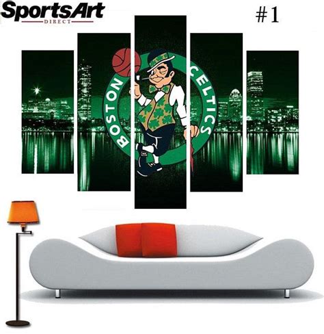 Boston Celtics Wall Art Oil Painting On Canvas Celtics Fan Art Hd