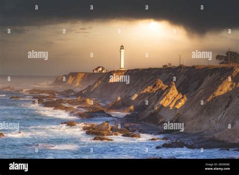 Point Arena Lighthouse and museum, California Stock Photo - Alamy