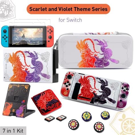 Sacoche De Transport Scarlet Violet Pour Nintendo Switch Housse De