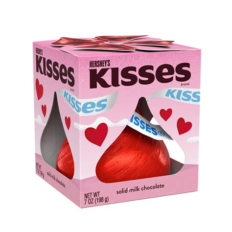 Hersheys Kisses Solid Milk Chocolate Candy Valentines Day 7 Oz