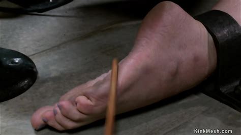 Hairy Pussy Sub Rides Sybian In Bondage