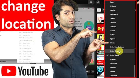 how to change youtube tv location