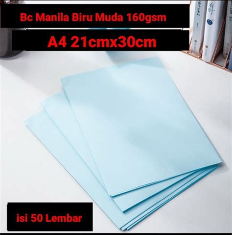 Jual Kertas Bc Manila Biru Muda A4 Isi 50 Lembar Di Lapak Nas Bukalapak