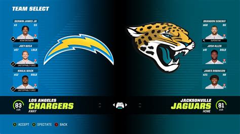 Madden Cpu Vs Cpu Chargers Vs Jags Youtube