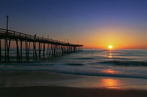 Nags Head Pier Sunrise Reflections Photograph by Norma Brandsberg ...