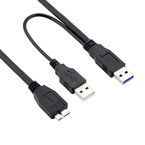 0 5m Usb 3 0 Dual Usb A Male To Micro B Y Cable Power Supply Cord For Uniqkart