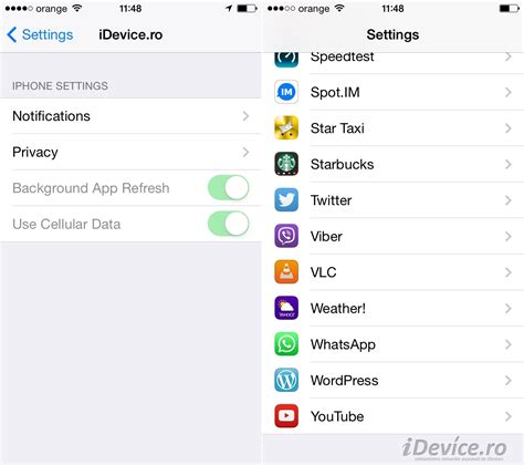 iOS 8 Settings - Apple creeaza meniuri speciale pentru toate ...