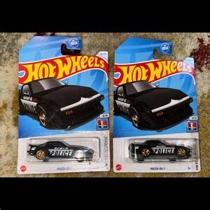 Hot Wheels Toys Hot Wheels Mazda Rx Police Black Short Card Set Of Poshmark