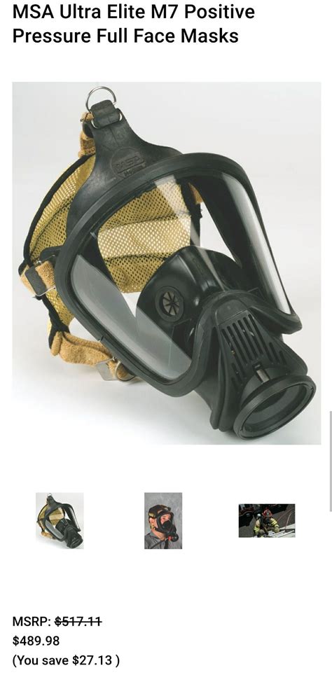 Msa Ultra Elite Full Face Respirator Mask Scba Etsy