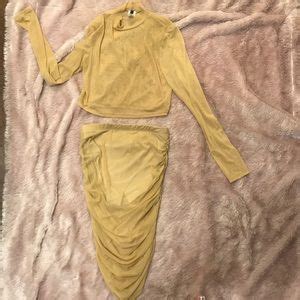 Skirts Avail In Nude Mesh Skirt Set Poshmark