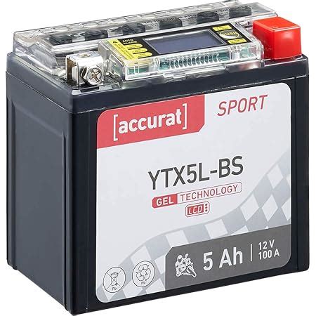 Heyvolt Gel Motorradbatterie V Ah Rollerbatterie Ytx L Bs Ctx L Bs