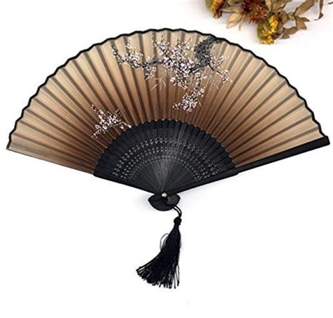 Hand Fan Brown 10pcslot 21x38cm Chinese Style Bamboo Asian Pocket Fan