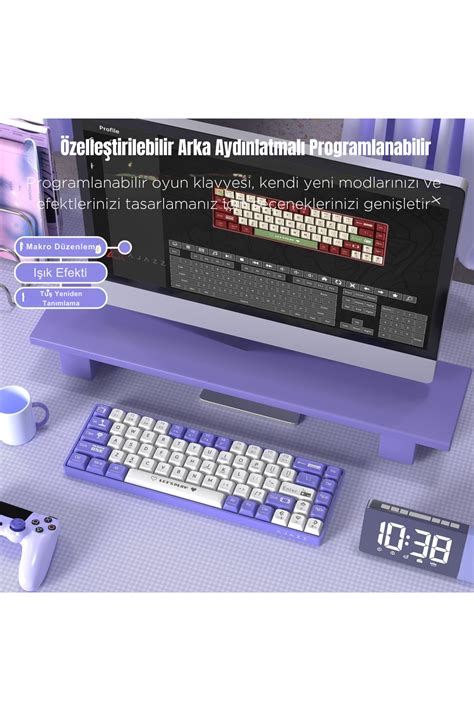 Ajazz Ak680 Kırmızı Switch Hot swap Kablolu Mekanik Oyuncu Gaming Klavye Fiyatı Yorumları