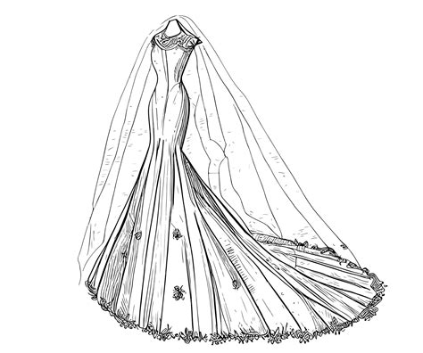 Wedding Dress Sketches Wedding Dress Drawing Wedding Dress Ink