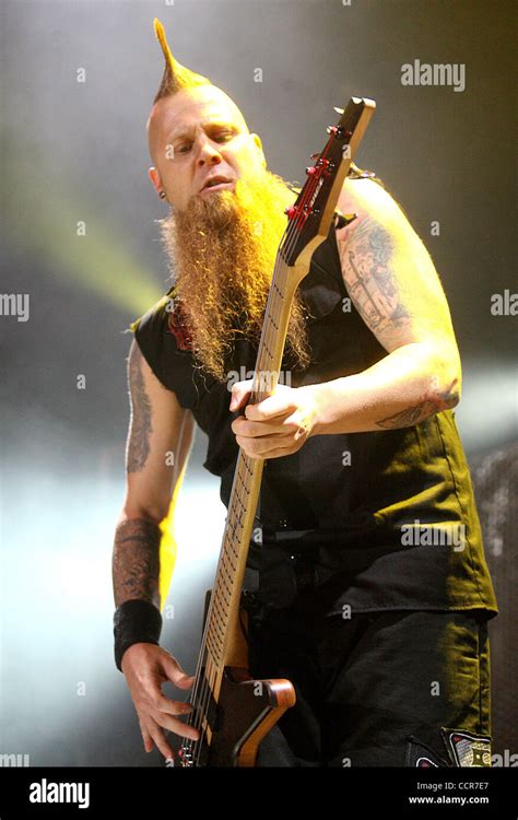 Matt Snell, bassist for the hard rock band Five Finger Death Punch ...