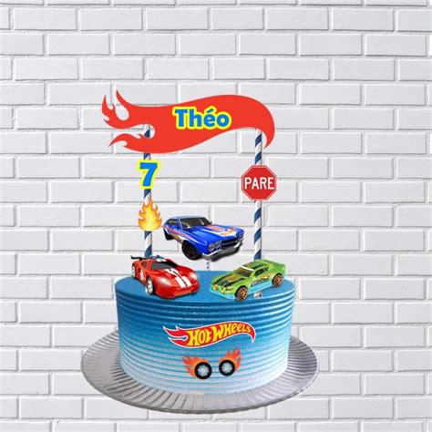 Topo De Bolo Topper Hot Wheels Elo Produtos Especiais