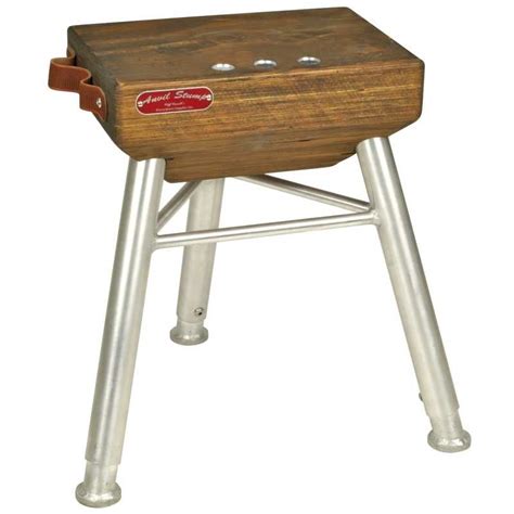 WOODEN ANVIL STAND WITH 3 ADJUSTABLE ALU LEGS, farriery material