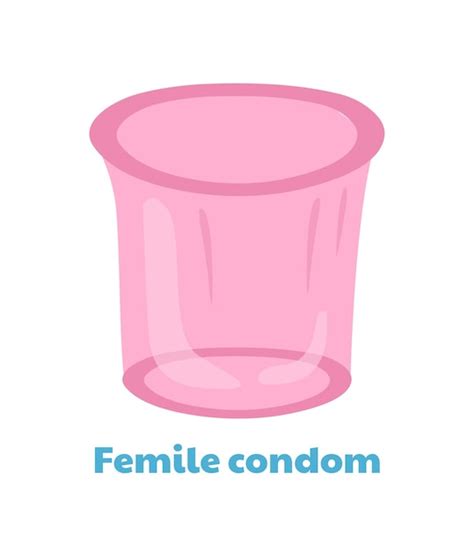 Premium Vector Type Of Contraception Concept Female Pink Condom