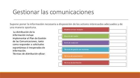 Procesos De La Gestión De Las Comunicaciones