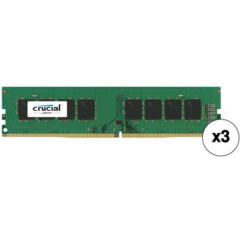 Crucial 8GB DDR4 288 Pin UDIMM 2133 MHz Non ECC RAM 3 Pack B H