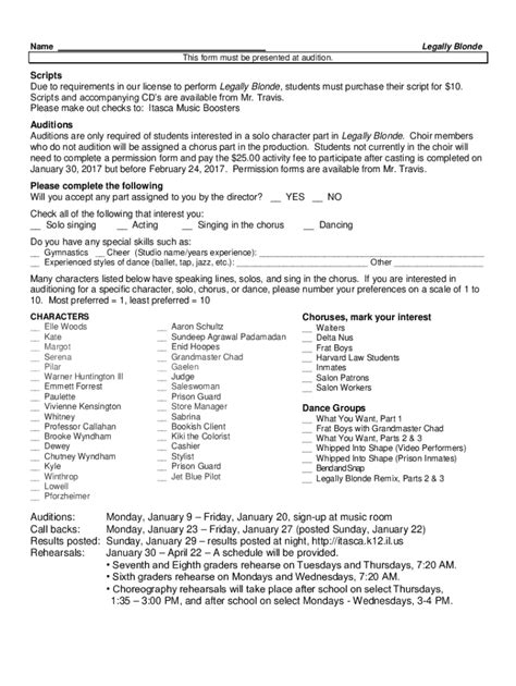 Fillable Online Ohio High School Fires Director For Staging Legally Blonde Fax Email Print