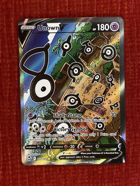 Mavin Nm Unown V Alt Art Ultra Rare Silver Tempest Holo