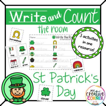 St Patrick S Day Write The Room Count The Room Saint Patrick March