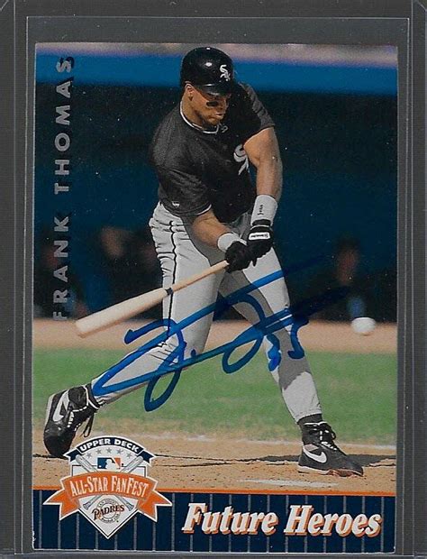 Frank Thomas 1992 Upper Deck Future Heroes White Sox 10 Autographed